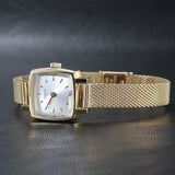 Buy Shop Tissot Lovely Square Silver Dial Gold Mesh Bracelet Watch For Women - T058.109.33.031.00 USA Online