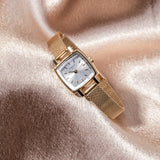 Buy Shop Tissot Lovely Square Silver Dial Gold Mesh Bracelet Watch For Women - T058.109.33.031.00 USA Online