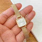 Buy Shop Tissot Lovely Square Silver Dial Gold Mesh Bracelet Watch For Women - T058.109.33.031.00 USA Online