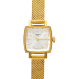 Buy Shop Tissot Lovely Square Silver Dial Gold Mesh Bracelet Watch For Women - T058.109.33.031.00 USA Online