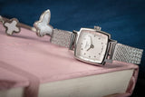 Buy Shop Tissot Lovely Square Silver Dial Silver Mesh Bracelet Watch For Women - T058.109.11.036.00 USA Online
