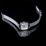 Buy Shop Tissot Lovely Square Silver Dial Silver Mesh Bracelet Watch For Women - T058.109.11.036.00 USA Online