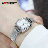 Buy Shop Tissot Lovely Square Silver Dial Silver Mesh Bracelet Watch For Women - T058.109.11.036.00 USA Online