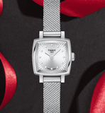 Buy Shop Tissot Lovely Square Silver Dial Silver Mesh Bracelet Watch For Women - T058.109.11.036.00 USA Online