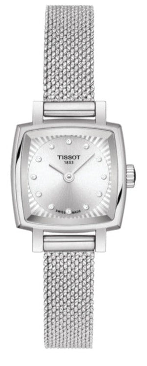 Buy Shop Tissot Lovely Square Silver Dial Silver Mesh Bracelet Watch For Women - T058.109.11.036.00 USA Online