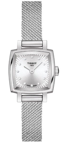 Buy Shop Tissot Lovely Square Silver Dial Silver Mesh Bracelet Watch For Women - T058.109.11.036.00 USA Online