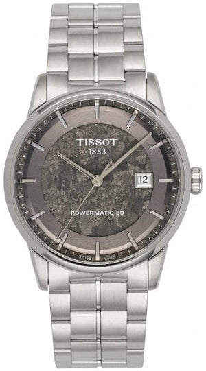 Buy Shop Tissot Luxury Powermatic 80 Anthracite Grey Dial Silver Steel Strap Watch For Men - T086.407.11.061.10 USA Online