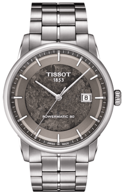 Buy Shop Tissot Luxury Powermatic 80 Anthracite Grey Dial Silver Steel Strap Watch For Men - T086.407.11.061.10 USA Online