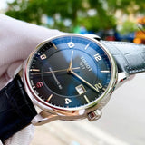 Buy Shop Tissot Luxury Powermatic 80 Black Dial Black Leather Strap Watch For Men - T086.407.16.057.00 USA Online