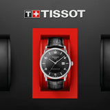Buy Shop Tissot Luxury Powermatic 80 Black Dial Black Leather Strap Watch For Men - T086.407.16.057.00 USA Online