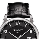 Buy Shop Tissot Luxury Powermatic 80 Black Dial Black Leather Strap Watch For Men - T086.407.16.057.00 USA Online