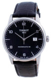 Buy Shop Tissot Luxury Powermatic 80 Black Dial Black Leather Strap Watch For Men - T086.407.16.057.00 USA Online