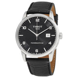 Buy Shop Tissot Luxury Powermatic 80 Black Dial Black Leather Strap Watch For Men - T086.407.16.057.00 USA Online