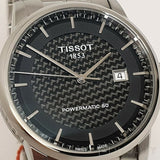 Buy Shop Tissot Luxury Powermatic 80 Black Dial Silver Steel Strap Watch for Men - T086.407.11.201.02 USA Online