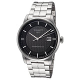 Buy Shop Tissot Luxury Powermatic 80 Black Dial Silver Steel Strap Watch for Men - T086.407.11.201.02 USA Online