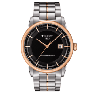 Buy Shop Tissot Luxury Powermatic 80 Black Dial Silver Steel Strap Watch For Men - T086.407.22.051.00 USA Online