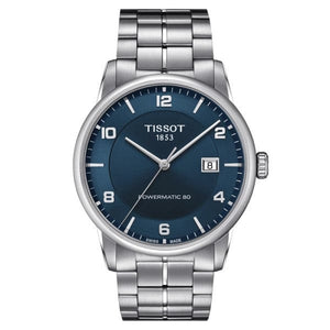 Buy Shop Tissot Luxury Powermatic 80 Blue Dial Silver Steel Strap Watch For Men - T086.407.11.041.00 USA Online