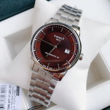 Buy Shop Tissot Luxury Powermatic 80 Brown Dial Silver Steel Strap Watch For Men - T086.407.11.291.00 USA Online