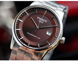 Buy Shop Tissot Luxury Powermatic 80 Brown Dial Silver Steel Strap Watch For Men - T086.407.11.291.00 USA Online
