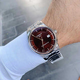 Buy Shop Tissot Luxury Powermatic 80 Brown Dial Silver Steel Strap Watch For Men - T086.407.11.291.00 USA Online