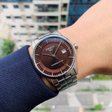 Buy Shop Tissot Luxury Powermatic 80 Brown Dial Silver Steel Strap Watch For Men - T086.407.11.291.00 USA Online