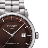 Buy Shop Tissot Luxury Powermatic 80 Brown Dial Silver Steel Strap Watch For Men - T086.407.11.291.00 USA Online