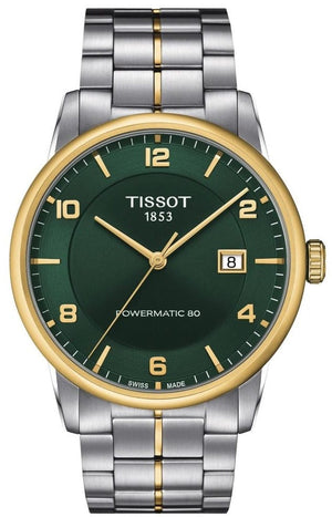 Buy Shop Tissot Luxury Powermatic 80 Green Dial Silver Steel Strap Watch For Men - T086.407.22.097.00 USA Online