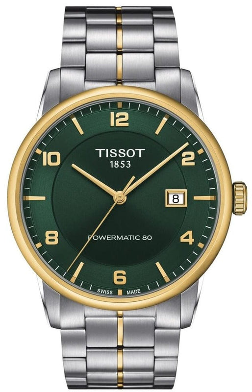 Buy Shop Tissot Luxury Powermatic 80 Green Dial Silver Steel Strap Watch For Men - T086.407.22.097.00 USA Online