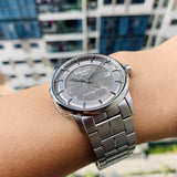 Buy Shop Tissot Luxury Powermatic 80 Grey Dial Silver Steel Strap Watch for Men - T086.407.11.061.00 USA Online