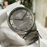 Buy Shop Tissot Luxury Powermatic 80 Grey Dial Silver Steel Strap Watch for Men - T086.407.11.061.00 USA Online