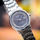 Buy Shop Tissot Luxury Powermatic 80 Grey Dial Silver Steel Strap Watch for Men - T086.407.11.061.00 USA Online