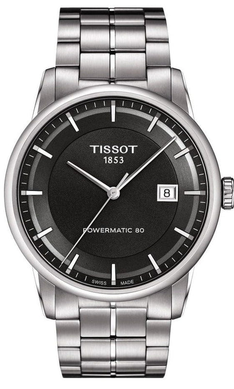 Buy Shop Tissot Luxury Powermatic 80 Grey Dial Silver Steel Strap Watch for Men - T086.407.11.061.00 USA Online