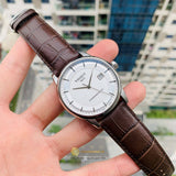 Buy Shop Tissot Luxury Powermatic 80 Silver Dial Brown Leather Strap Watch For Men - T086.407.16.031.00 USA Online