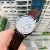 Buy Shop Tissot Luxury Powermatic 80 Silver Dial Brown Leather Strap Watch For Men - T086.407.16.031.00 USA Online