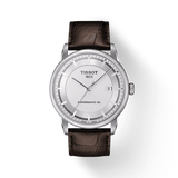 Buy Shop Tissot Luxury Powermatic 80 Silver Dial Brown Leather Strap Watch For Men - T086.407.16.031.00 USA Online