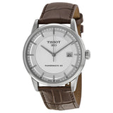 Buy Shop Tissot Luxury Powermatic 80 Silver Dial Brown Leather Strap Watch For Men - T086.407.16.031.00 USA Online