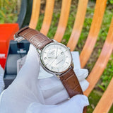 Buy Shop Tissot Luxury Powermatic 80 Silver Dial Brown Leather Strap Watch For Men - T086.407.16.037.00 USA Online
