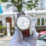 Buy Shop Tissot Luxury Powermatic 80 Silver Dial Brown Leather Strap Watch For Men - T086.407.16.037.00 USA Online
