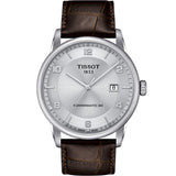 Buy Shop Tissot Luxury Powermatic 80 Silver Dial Brown Leather Strap Watch For Men - T086.407.16.037.00 USA Online