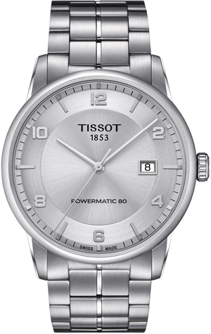 Buy Shop Tissot Luxury Powermatic 80 Silver Dial Silver Steel Strap Watch For Men - T086.407.11.037.00 USA Online