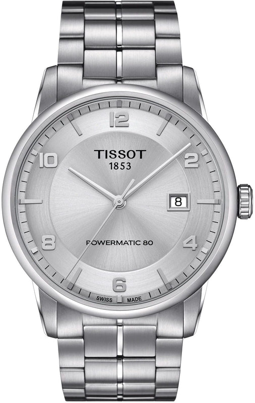 Buy Shop Tissot Luxury Powermatic 80 Silver Dial Silver Steel Strap Watch For Men - T086.407.11.037.00 USA Online