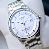 Buy Shop Tissot Luxury Powermatic 80 Silver Dial Silver Steel Strap Watch For Men - T086.408.11.031.00 USA Online