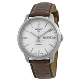Buy Shop Tissot Automatics III Steel White Dial Brown Leather Strap Watch For Men - T065.430.16.031.00 USA Online