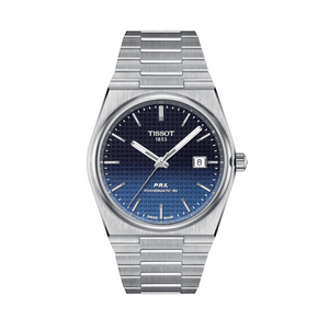 Buy Shop Tissot Powermatic 80 Automatic Gradient Blue Dial Silver Steel Strap Watch for Men - T137.407.11.051.01 USA Online