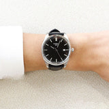 Buy Shop Tissot PR 100 Black Dial Black Leather Strap Watch for Men - T150.410.16.051.00 USA Online