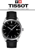 Buy Shop Tissot PR 100 Black Dial Black Leather Strap Watch for Men - T150.410.16.051.00 USA Online