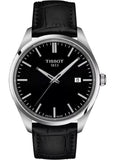Buy Shop Tissot PR 100 Black Dial Black Leather Strap Watch for Men - T150.410.16.051.00 USA Online