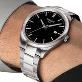 Buy Shop Tissot PR 100 Black Dial Silver Steel Strap Watch for Men - T150.410.11.051.00 USA Online