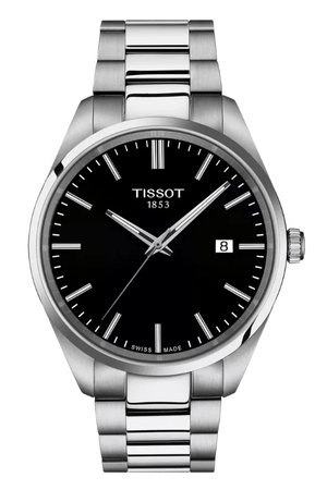 Buy Shop Tissot PR 100 Black Dial Silver Steel Strap Watch for Men - T150.410.11.051.00 USA Online
