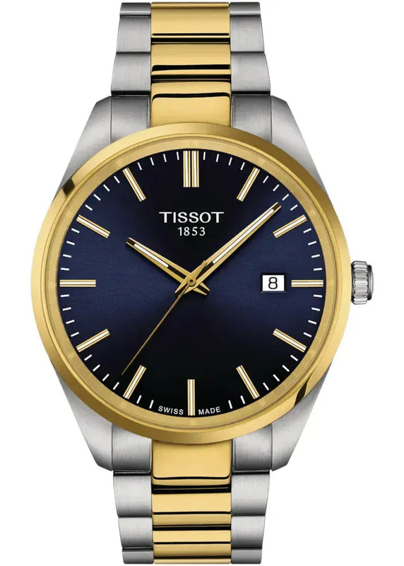 Buy Shop Tissot PR 100 Blue Dial Two Tone Steel Strap Watch for Men - T150.410.22.041.00 USA Online